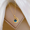 Unisex Pendant Necklace for Couples – Zinc Alloy Chain with Rhinestone Accent for Daily & Party Wear