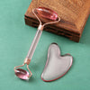 Natural Resin Gua Sha and Facial Roller - Massager for Face, Neck & Eyes