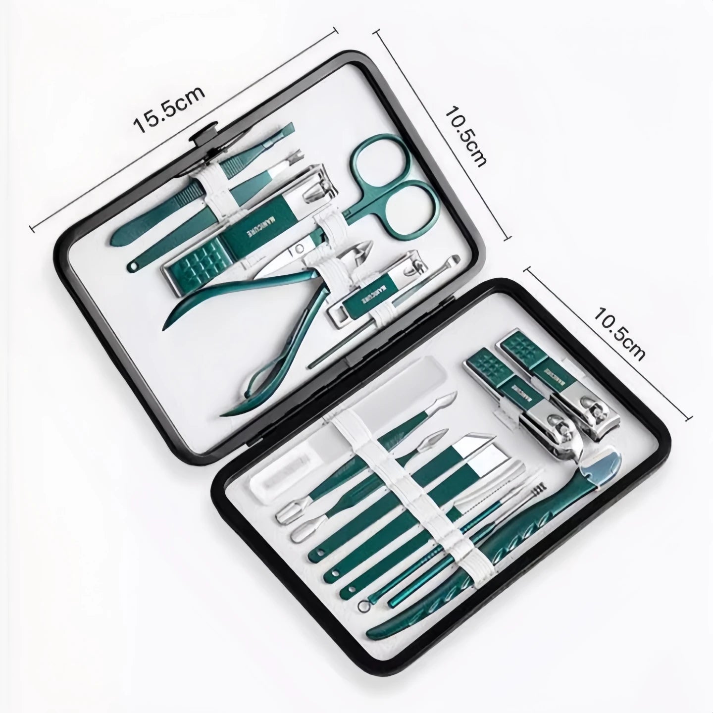 18-Piece Nail Care Set – Portable Carbon Steel Manicure & Pedicure Clippers, Scissors and Trimmers for Men & Women