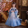Girls Hanfu Dress Summer Tang Style Kids Cosplay Party Costume Long Princess Outfit