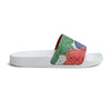 Women's Letter Print Beach Slippers, Flat PVC Casual Slides