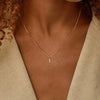 A-Z Initial Letter Pendant Necklace 18K Gold Plated Stainless Steel Box Chain for Women