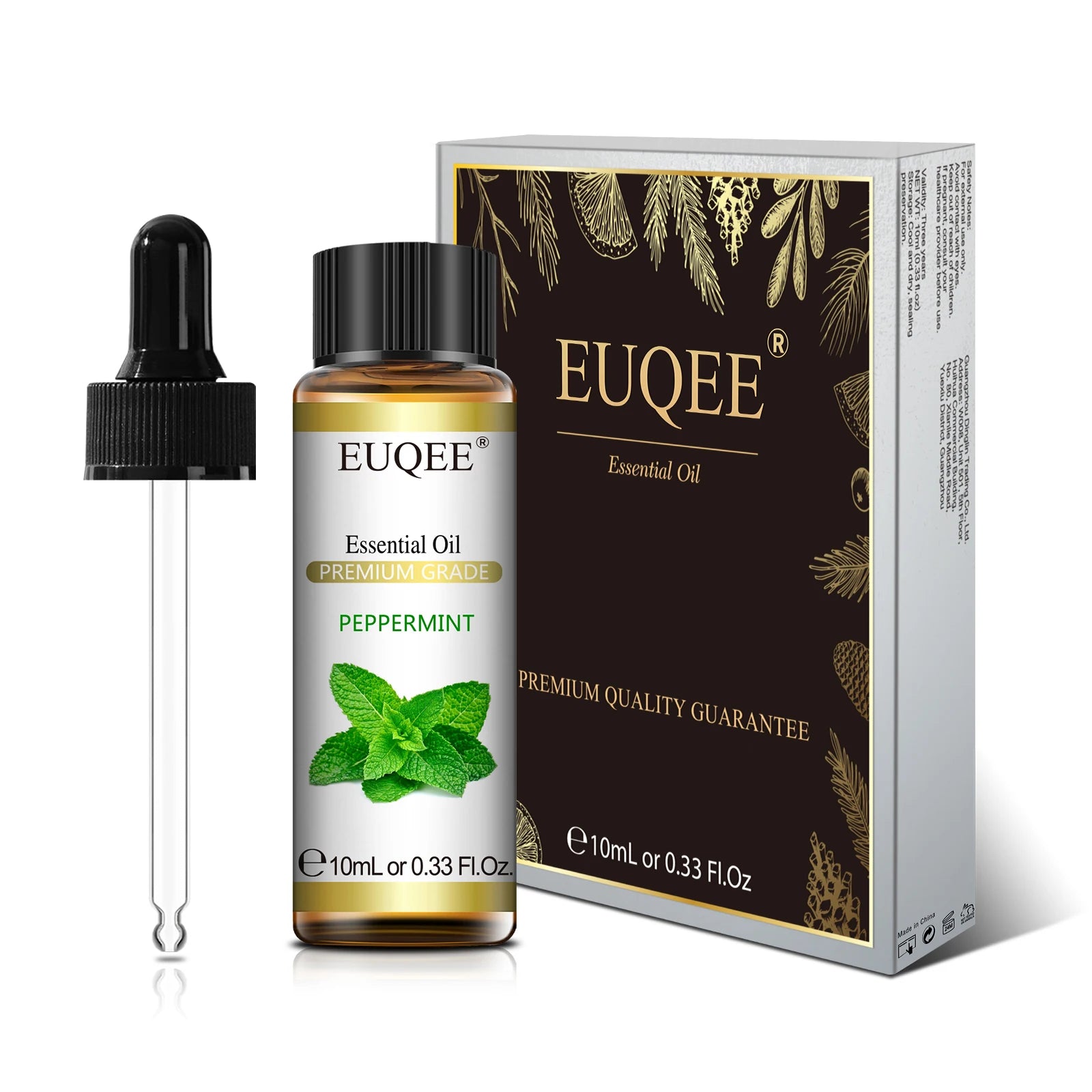EUQEE 10ml Pure Essential Oil - Lavender, Jasmine, Eucalyptus, Vanilla, Sandalwood, Sweet Orange, Lemon, Oregano, Neroli