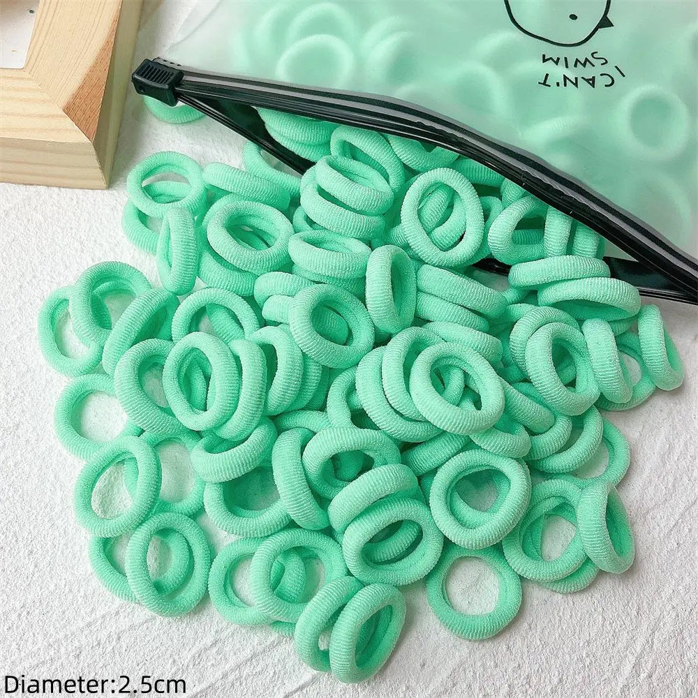 50-Pack No-Damage Elastic Hair Ties for Women & Girls – Seamless Ponytail Holders (Assorted Colors, Includes Black)