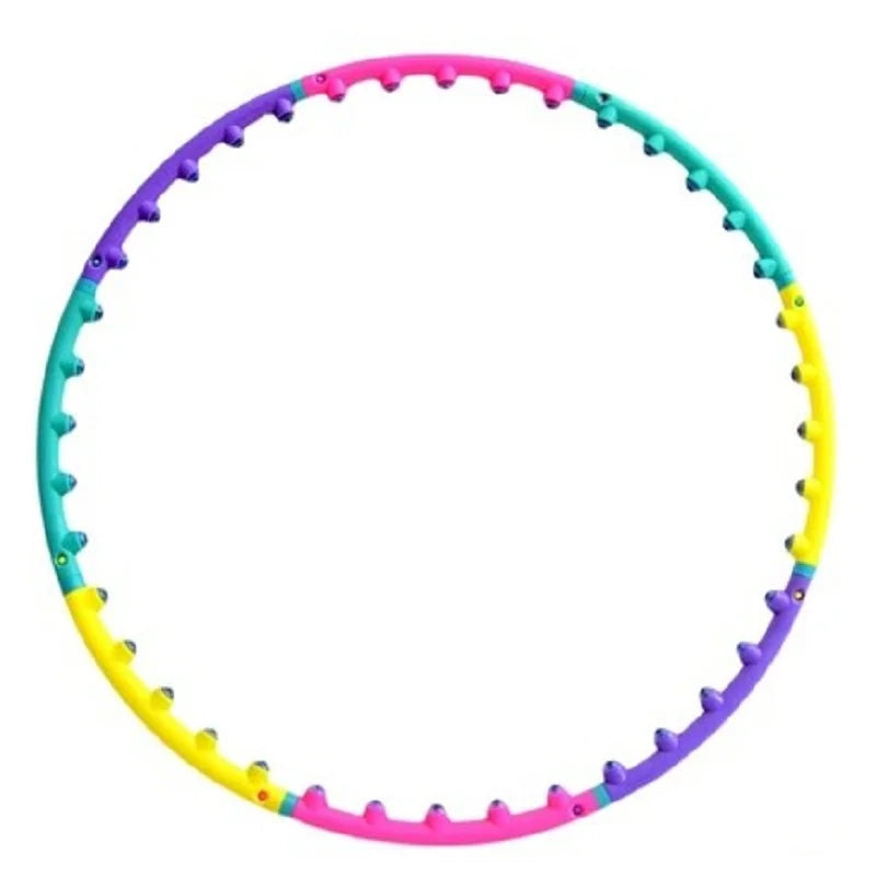 8-Section Magnetic Massage Hula Hoop - Detachable 98 cm (38.6 in) Waist Slimming Fitness Hoop for Weight Loss