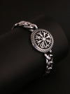 Viking Rune Wolf Celtic Knot Stainless Steel Bracelet for Men Nordic Link Chain