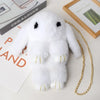 Plush Bunny Faux Fur Crossbody Bag with Chain Strap - Cute Women’s Shoulder Messenger Purse (21 Colors)