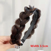 Boho Twist Braided Stretch Headband for Women — Synthetic Braided Hairband (Natural Black, Dark Brown, Light Brown)