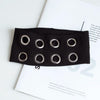 Punk Hollow Eyelet Elastic Headband – Wide Stretch Steampunk Goth Rock Hair Accessory for Women