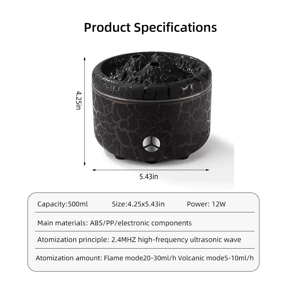 500ml (16.9 fl oz) Aroma Diffuser with Remote - Large Ultrasonic Humidifier & Essential Oil Diffuser, 2 Mist Modes, Long-Lasting Cool Mist