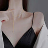 Gold Double-Layer Tassel Pendant Necklace for Women — Long Geometric Bead Choker, Fashion Jewelry