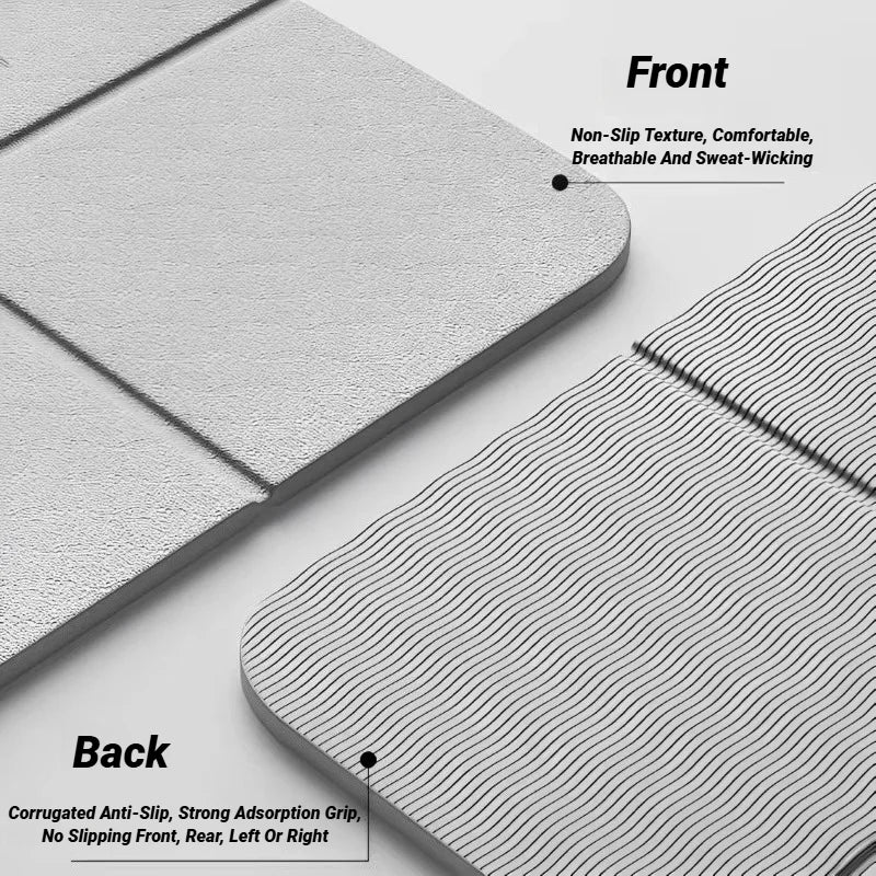 Foldable TPE Yoga Mat – Eco-Friendly Portable Folding Exercise Mat, Double-Sided Non-Slip for Pilates & Travel Workouts
