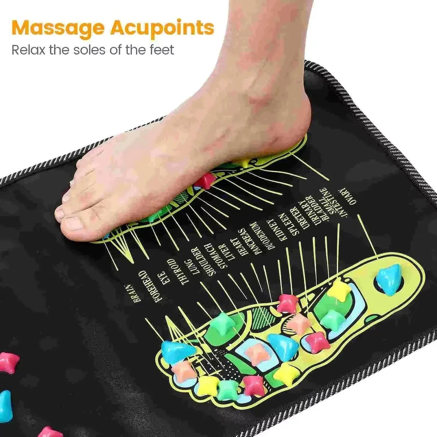 Acupressure Foot Massage Mat – Reflexology Walking Pressure Pad for Pain Relief – 3 Sizes (35 x 35 cm / 13.8 x 13.8 in, 120 x 35 cm / 47.2 x 13.8 in, 175 x 35 cm / 68.9 x 13.8 in)