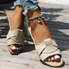 Women's Braided Flat Sandals - Comfortable Open Toe Soft Sole Flip Flops for Beach & Casual Wear