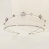 Rhinestone Star Headband with Multilayer Pearls and Zircon Bridal Party Hairband