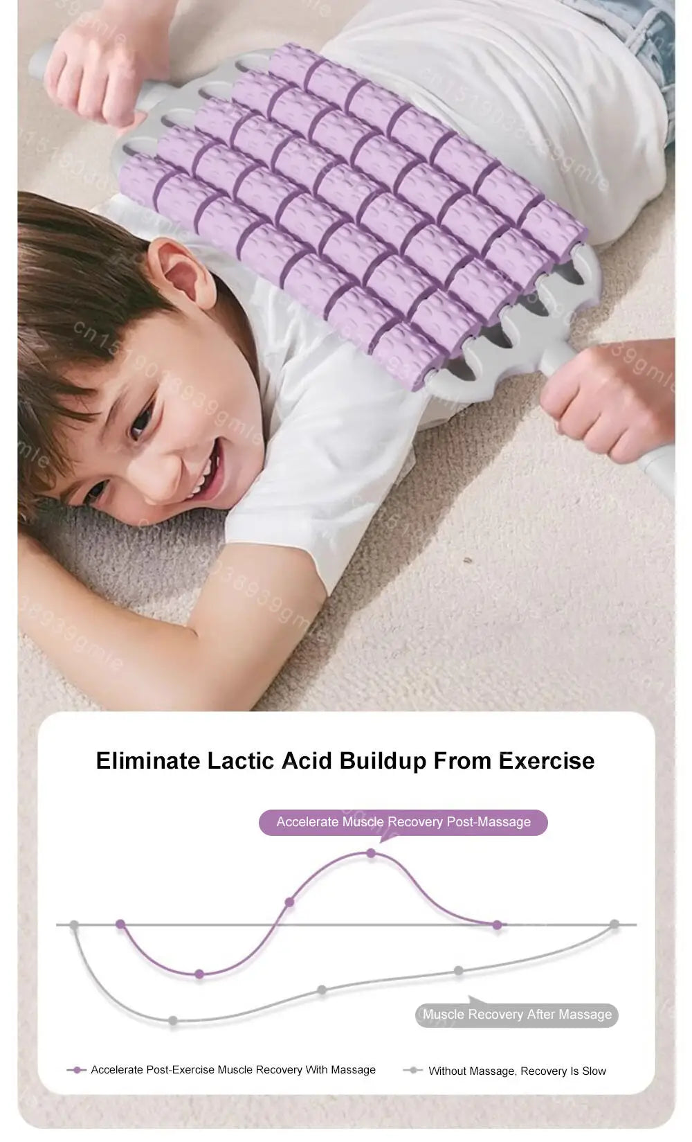 Portable Slimming Roller Massager Deep Tissue Lymphatic Muscle Roller for Legs Back Body