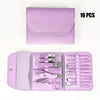 16-Piece Professional Stainless Steel Nail Clippers & Cuticle Nipper Manicure Pedicure Set with Travel Case