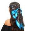Square Satin Foulard Scarf 90 x 90 cm (35 x 35 in) Neckerchief Bandana Hijab for Women