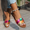 Women's Braided Flat Sandals - Comfortable Open Toe Soft Sole Flip Flops for Beach & Casual Wear