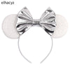 Disney Sequined Mouse Ear Headband with Rainbow Bow, Festival Party Hairband for Women & Girls