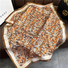 70 x 70 cm (27.6 x 27.6 in) Floral Satin-Look Polyester Square Scarf - Women's Headscarf, Hijab, Hair Band & Wrist Wrap