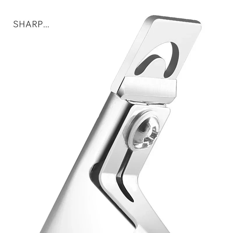 Stainless Steel False Nail Clippers & Nippers – Pointed U-Type Acrylic Edge Trimmer for Press-On Nails