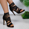 Women's High Heel Sandals - Summer Pumps Thin Heels Slip-On Fashion Sandals (Plus Size)