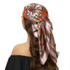 Square Satin Foulard Scarf 90 x 90 cm (35 x 35 in) Neckerchief Bandana Hijab for Women