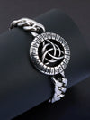 Viking Rune Wolf Celtic Knot Stainless Steel Bracelet for Men Nordic Link Chain