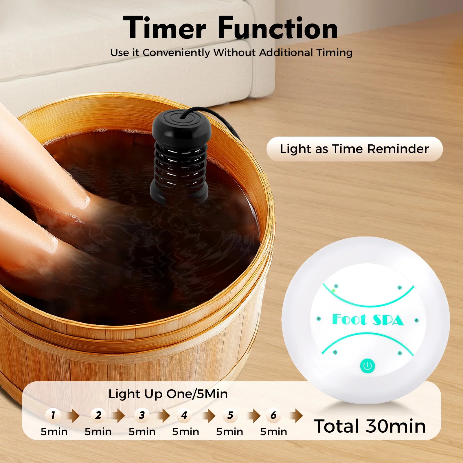 Ionic Detox Foot Bath Spa Machine – Portable Ion Foot Spa with 30-Min Timer & Ion Generator for Deep Cleansing, Toxin Removal and Foot Massage