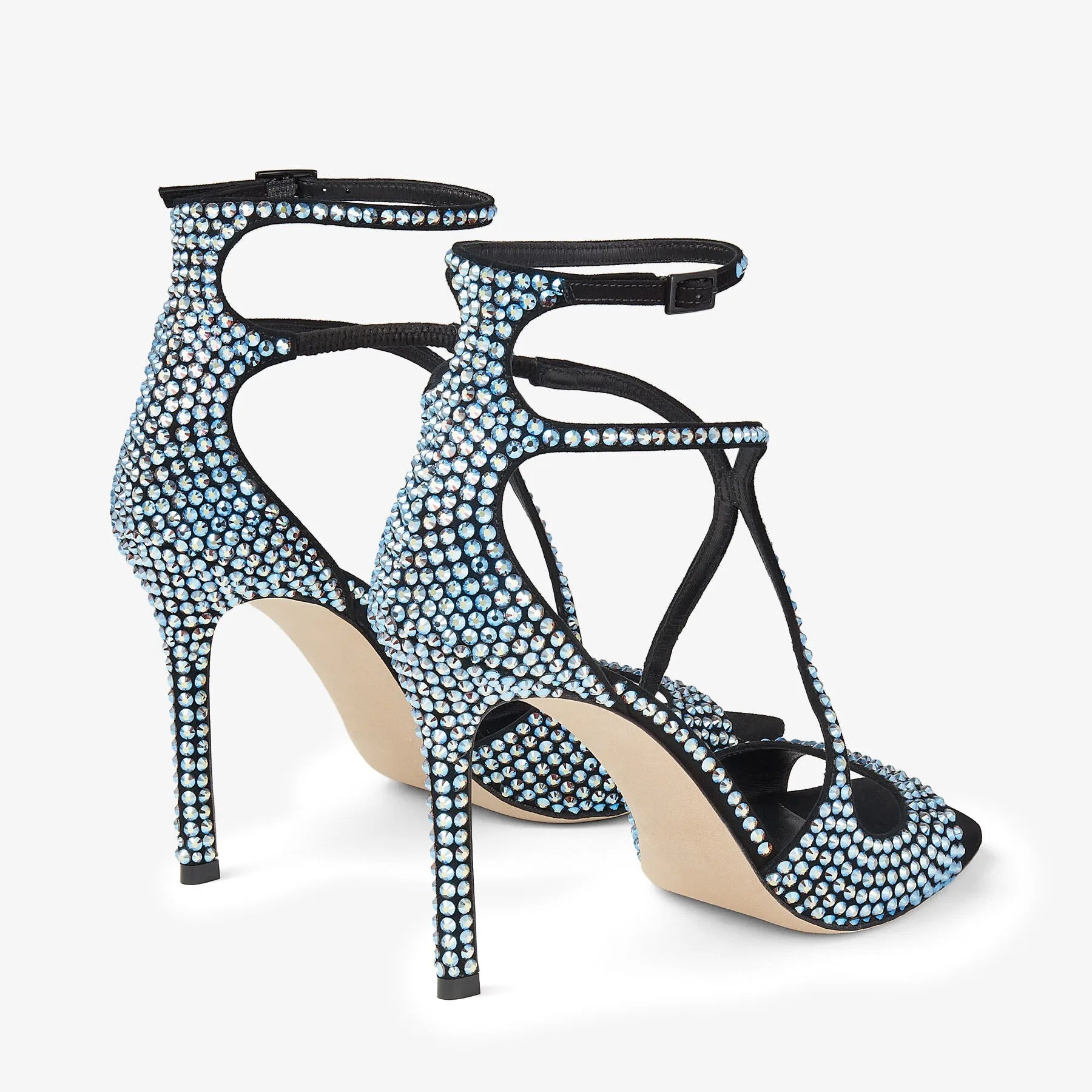 Women's Summer High Heel Open-Toe Sandals – Thin Heels Party Dance Shoes, EU 34–48 (8cm+ Heel)