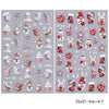 Christmas Nail Stickers 2/4-Pack Cartoon Santa Snowman Reindeer Gingerbread Adhesive Nail Decals