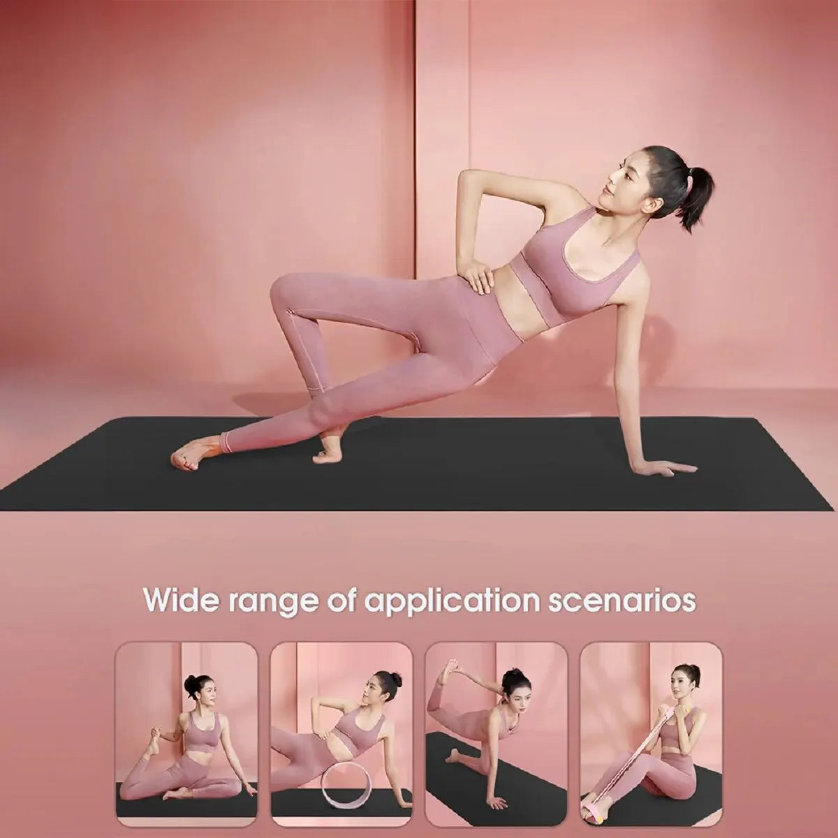 4mm EVA Yoga Mat 173 x 61 cm (68 x 24 in) Foldable Non-Slip Exercise Pilates Gym Mat