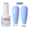 Red Semi-Permanent UV Gel Nail Polish 15ml (0.5 fl oz) Top & Base Hybrid