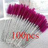 100-Pack Disposable Eyelash Brushes Spoolie Mascara Wands for Lash Extensions & Makeup