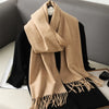 Women’s Long Winter Scarf – Cashmere Blend Shawl Hijab Wrap, Solid Colors, 200×33 cm (79×13 in) – 62 Colors