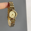 Women's Gold Small Dial Quartz Watch – 22mm Round Face, Stainless Steel Bracelet, Minimal Luxury Wristwatch