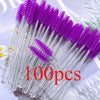 100-Pack Disposable Eyelash Brushes Spoolie Mascara Wands for Lash Extensions & Makeup