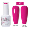 Red Semi-Permanent UV Gel Nail Polish 15ml (0.5 fl oz) Top & Base Hybrid