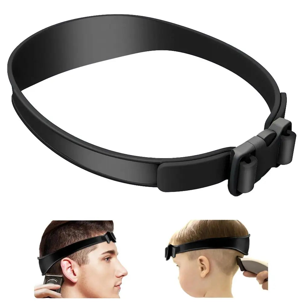 Adjustable Hairline & Neckline Trimming Guide Set – DIY Haircut Template with Silicone Headband & Clipper Comb