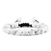 8mm Tiger Eye & Lava Stone Adjustable Braided Bracelet — Unisex Beaded Yoga Healing Energy Bracelet