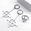 Azazel Stainless Steel Ghost Pendant Necklace – Neo-Gothic Link Chain, Unisex Geometric Pendant