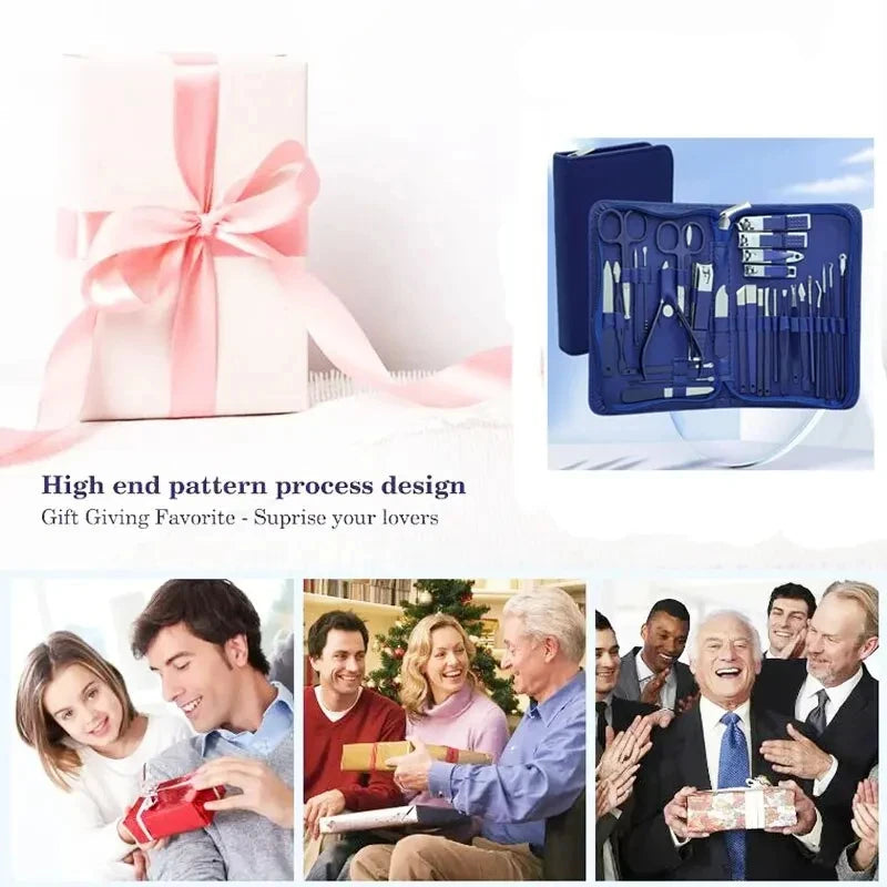 30-in-1 Manicure & Pedicure Nail Clipper Set — 30-Piece Stainless Steel Nail Clippers, Cutters & Scissors