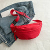Women's Canvas PU Half Moon Fanny Pack Crossbody Sling Waist Belt Bag