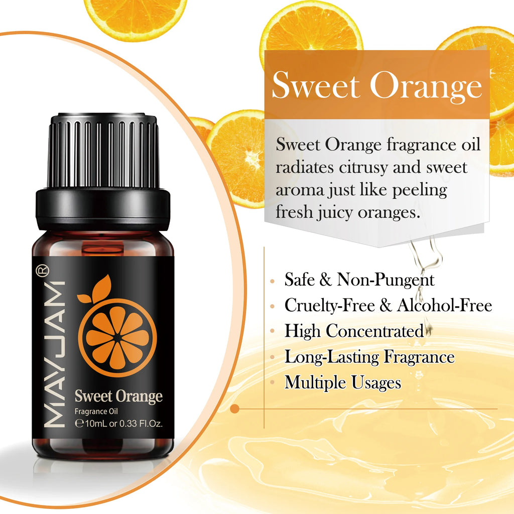 MAYJAM Fruit Fragrance Oil 10ml (0.34 fl oz) – Cherry Banana Papaya Grape Litchi Guava Kiwifruit Pear Fig for Diffuser & Candle