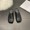 Tabi Split-Toe PU Leather Flats for Women – Casual Low Heel Mules & Cozy Loafers