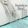 100-Pack Stainless Steel Chain Necklaces - Tarnish-Resistant Gold PVD & Silver Link Chains for Jewelry Making