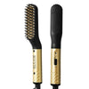Electric Heated Beard Straightening Brush for Men - Negative Ion Tourmaline Ceramic Hot Comb, Wet & Dry Use