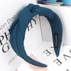 Women's Wide Knotted Turban Headband Solid Color Casual Wide Side Hairband