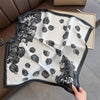 Polyester Satin-Look Square Scarf 70 x 70 cm (27.6 x 27.6 in), Cat Print Headscarf, Neck Wrap, Bandana for Women